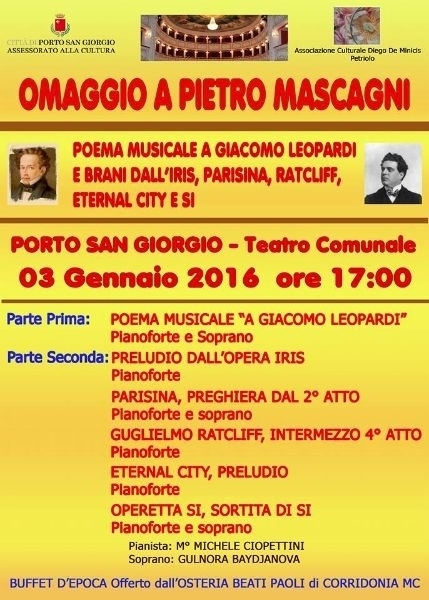 OMAGGIO A PIETRO MASCAGNI - 03/01/16